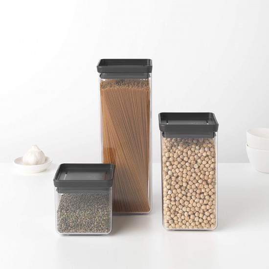 Barattolo in vetro impilabile con coperchio ermetico 1,60 L Barattolo in vetro impilabile con coperchio ermetico 1,60 L