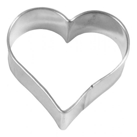 Tagliabiscotti cuore, acciaio inox, 3,5 cm