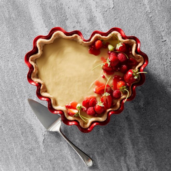 Pirofila a forma di cuore 33x29cm rossa Pirofila a forma di cuore 33x29cm rossa