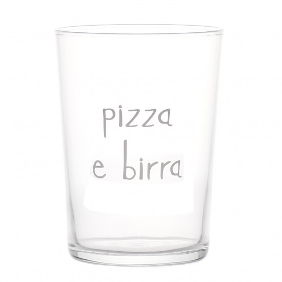 Set 6 Bicchieri birra decoro Pizza e Birra