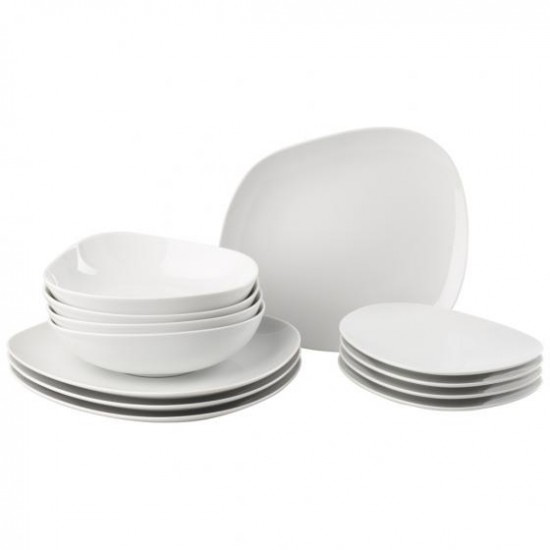 Servizio 12 piatti da tavola bianco in porcellana Villeroy &Bosch
